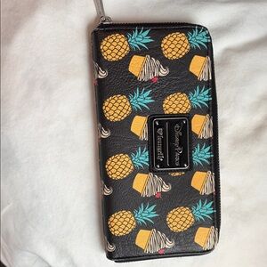 Loungefly Black Wallet with Pineapple and Cupcake Design